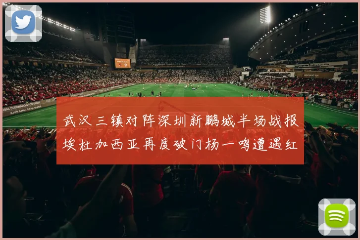 武汉三镇对阵深圳新鹏城半场战报埃杜加西亚再度破门杨一鸣遭遇红牌处罚